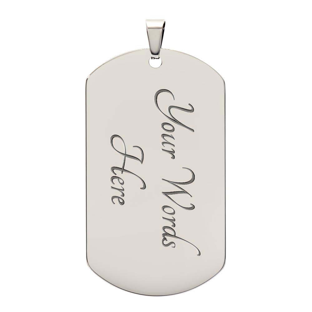 Luxury Graphic name Tag Necklace